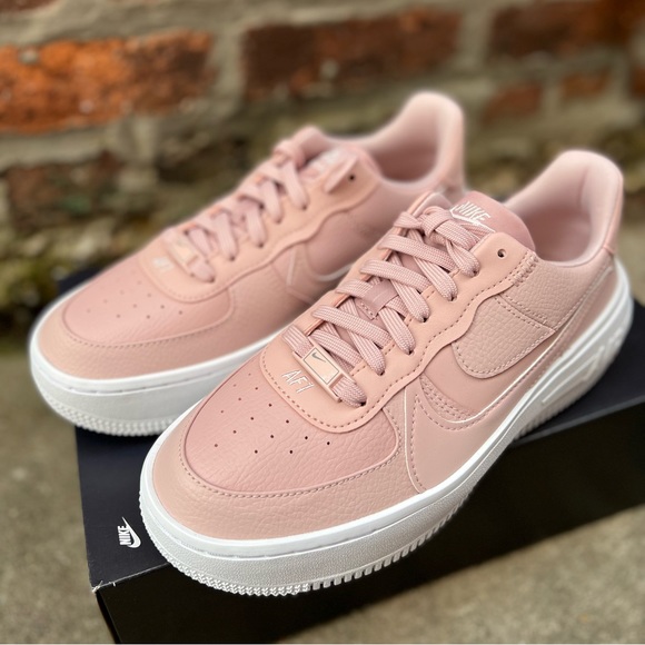 NEW Nike Air Force 1 PLT.AF.ORM Pink Oxford Womens Low Top Leather Shoes Sneaker - Picture 7 of 9